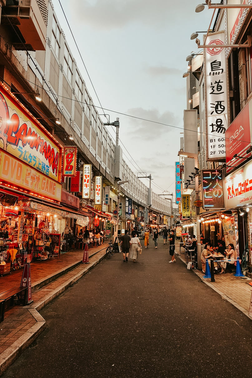 People Walking on Street in Japan